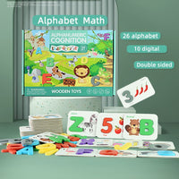 Alpha-Numeric Cognition Toy, ABC Wooden Letters & Numbers