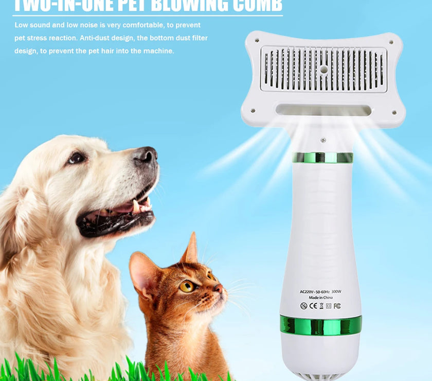 Pet Dog Hair Dryer 2-in-1 Blow Dryer