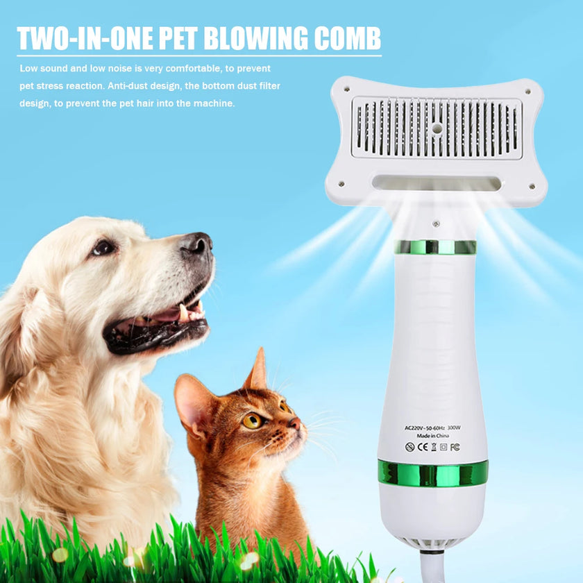Pet Dog Hair Dryer 2-in-1 Blow Dryer