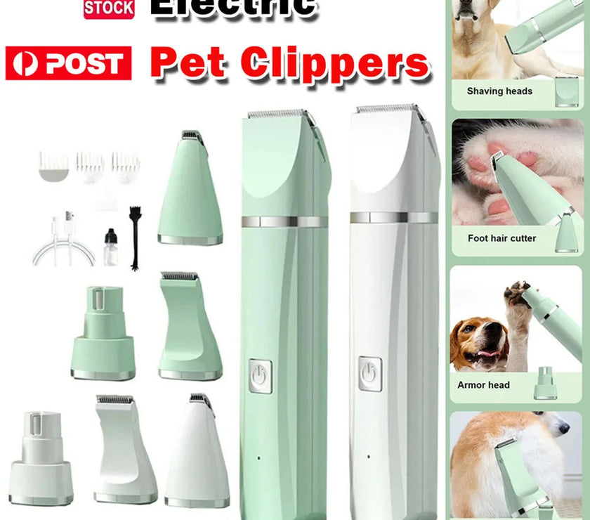 Professional 4-in-1 Electric Pet Grooming Tool