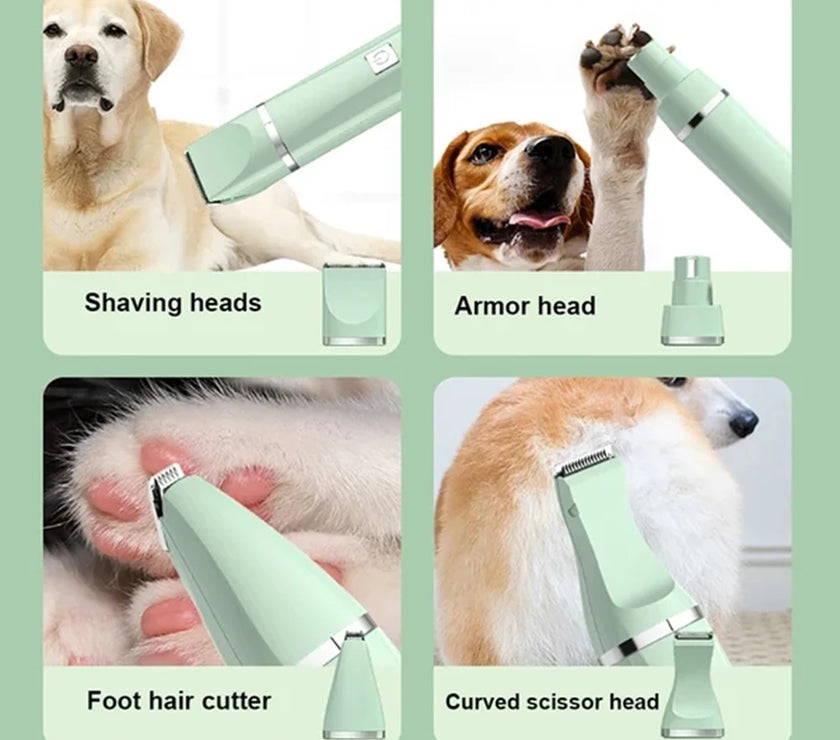 Professional 4-in-1 Electric Pet Grooming Tool