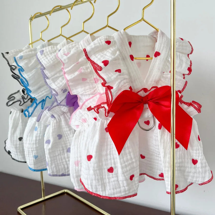 Pet dresses clothes for spring and summer