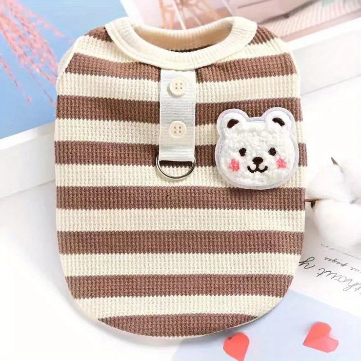 Pets Cat and Dog Clothes, Waffle Grid Vest
