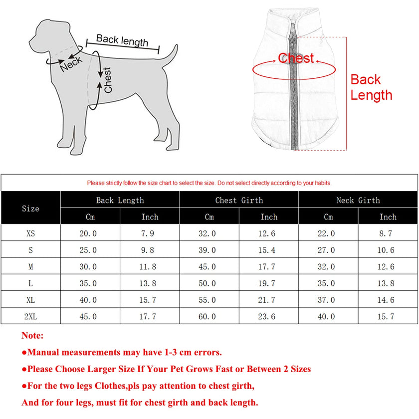 Winter Warm Pet Clothes for Small Dogs