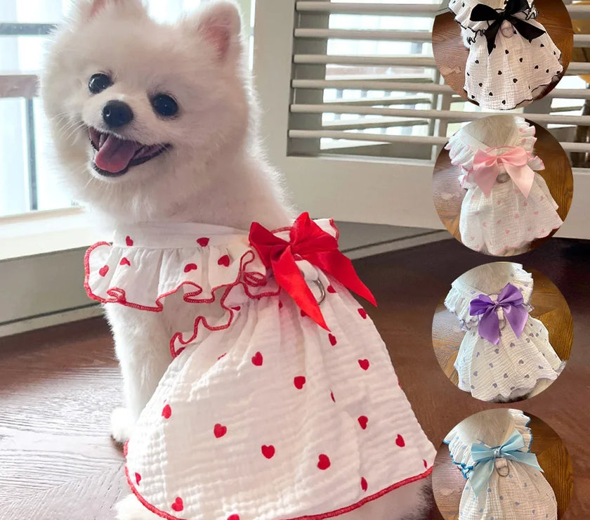 Pet dresses clothes for spring and summer