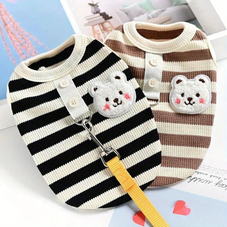 Pets Cat and Dog Clothes, Waffle Grid Vest
