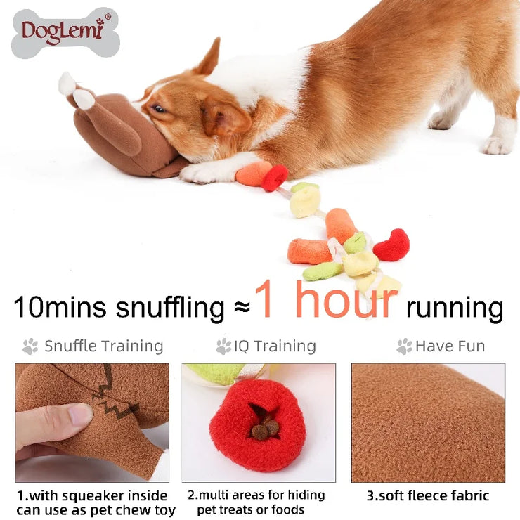 Pet Dog Snuffle Toy Roasted Turkey