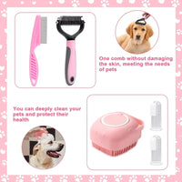 8Pcs Dog Brush Grooming Set