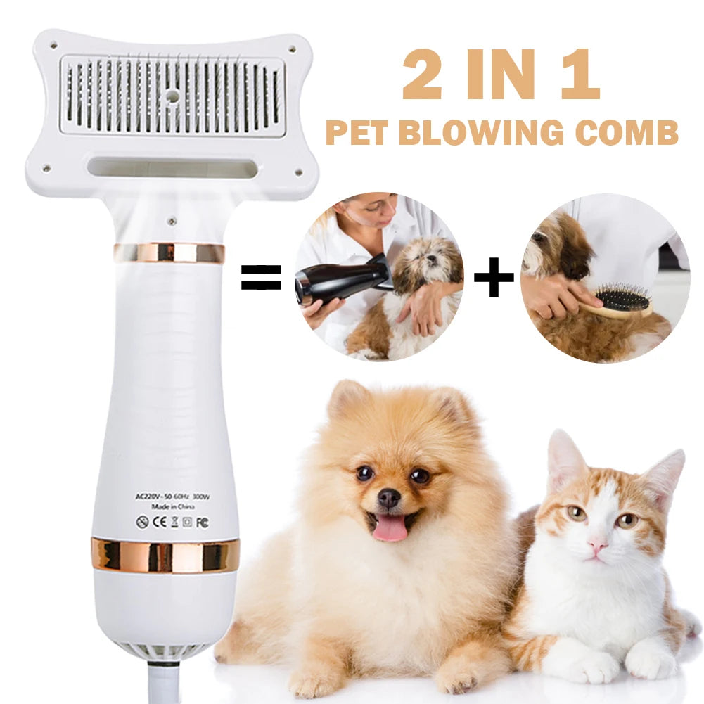 Pet Dog Hair Dryer 2-in-1 Blow Dryer
