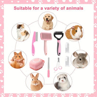 8Pcs Dog Brush Grooming Set