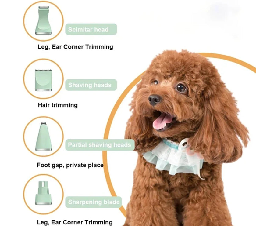Professional 4-in-1 Electric Pet Grooming Tool