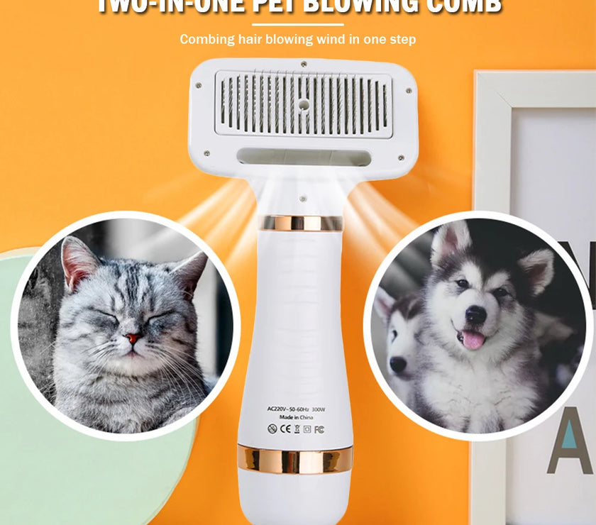 Pet Dog Hair Dryer 2-in-1 Blow Dryer