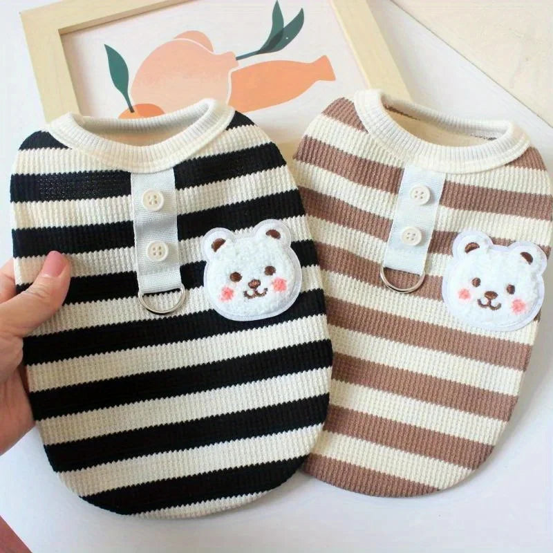 Pets Cat and Dog Clothes, Waffle Grid Vest