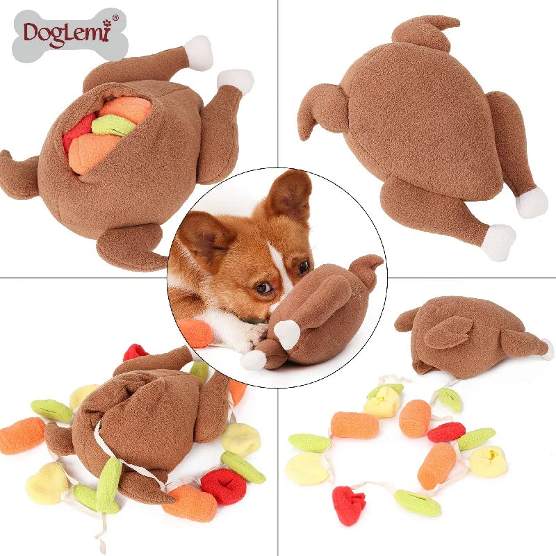 Pet Dog Snuffle Toy Roasted Turkey