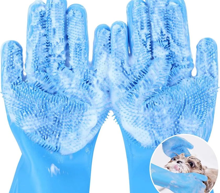 Pet Grooming Bathing Gloves