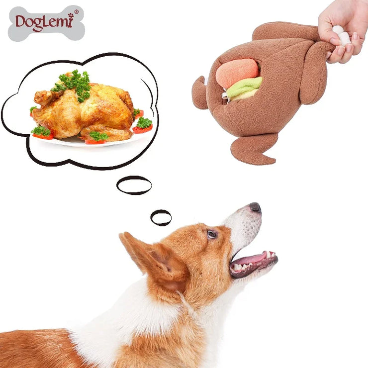 Pet Dog Snuffle Toy Roasted Turkey